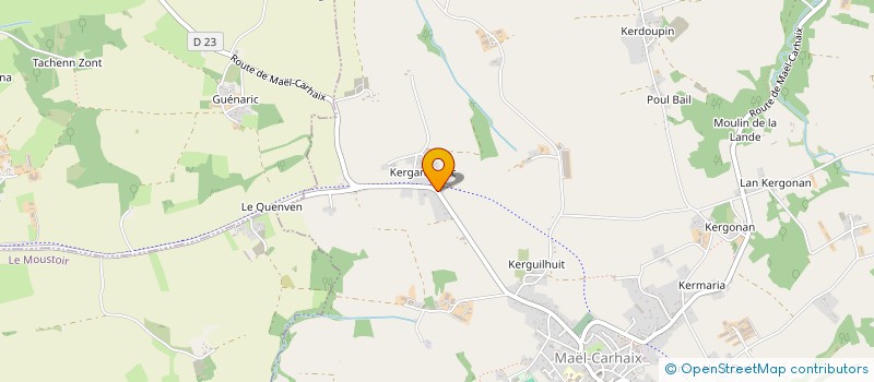 localisation de l'entreprise MADAME AUDREY VERGRIETTE  MAEL-CARHAIX