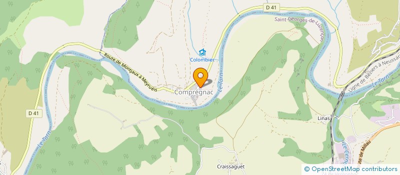 localisation de l'entreprise MADAME AUDREY VERRAZ  COMPREGNAC