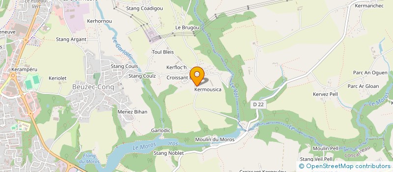 localisation de l'entreprise MADAME AUDREY VILLAIN  CONCARNEAU