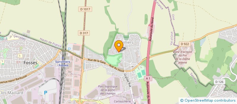 localisation de l'entreprise MADAME AUDRINA FOFANA  SURVILLIERS