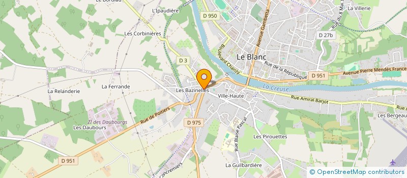 localisation de l'entreprise MADAME AUGUSTA FERLIN à LE BLANC