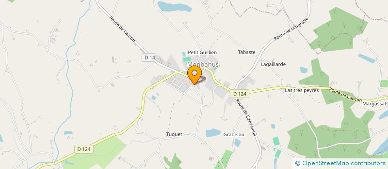 localisation de l'entreprise MADAME AUGUSTA SAGRAMOLA  MONBAHUS