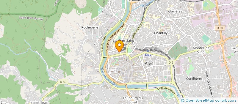 localisation de l'entreprise MADAME AUGUSTINE COMPEYRON  ALES