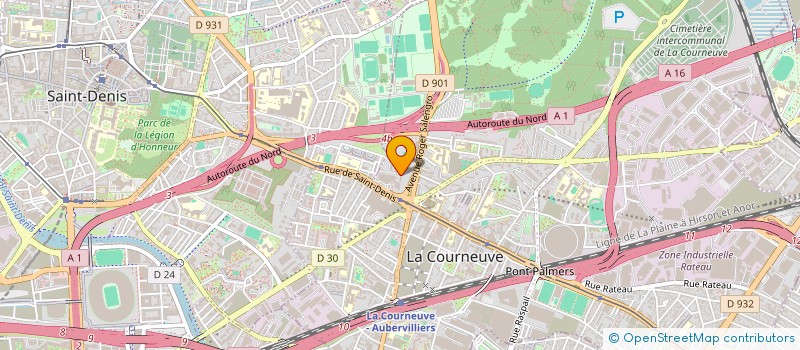 localisation de l'entreprise MADAME AUGUSTINE ENANGUE BEBEY à LA COURNEUVE