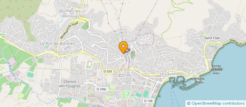 localisation de l'entreprise MADAME AURELIA BORGNIET-VALERO  BORMES-LES-MIMOSAS