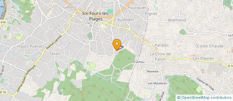 localisation de l'entreprise MADAME AURELIA COUTELIER à SIX-FOURS-LES-PLAGES