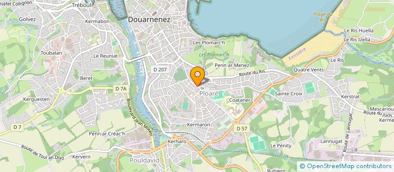 localisation de l'entreprise MADAME AURELIA GRAVIER  DOUARNENEZ