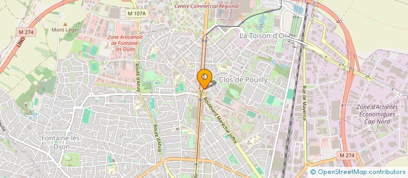 localisation de l'entreprise MADAME AURELIA JOURDAN à DIJON
