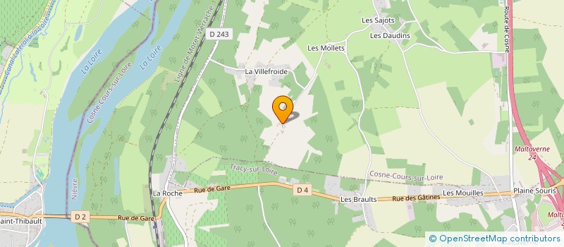 localisation de l'entreprise MADAME AURELIA PRADEAU à COSNE COURS SUR LOIRE