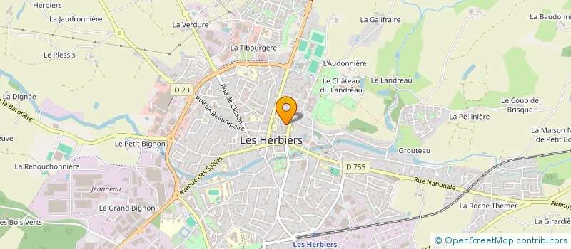 localisation de l'entreprise MADAME AURELIA ROTURIER à LES HERBIERS