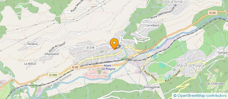 localisation de l'entreprise MADAME AURELIA SOTO  AIME-LA-PLAGNE