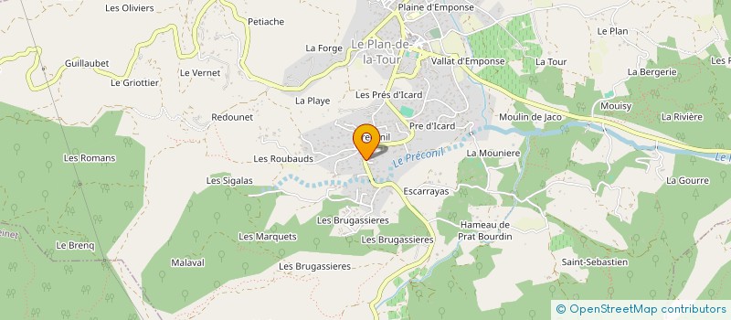 localisation de l'entreprise MADAME AURELIE AMADO  LE PLAN-DE-LA-TOUR