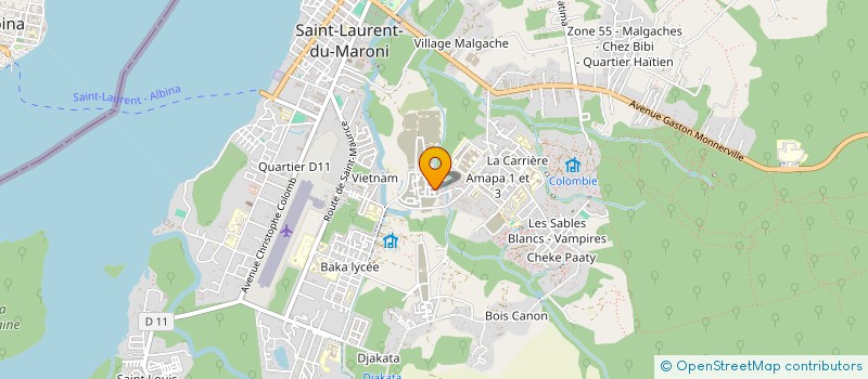 localisation de l'entreprise MADAME AURELIE AMAWESA à SAINT-LAURENT-DU-MARONI