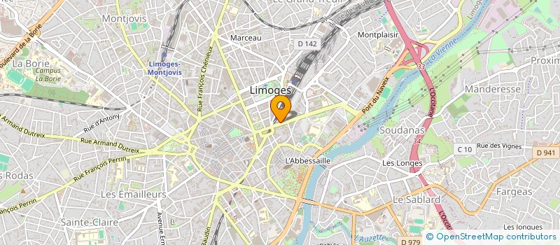 localisation de l'entreprise MADAME AURELIE AUDIER à LIMOGES