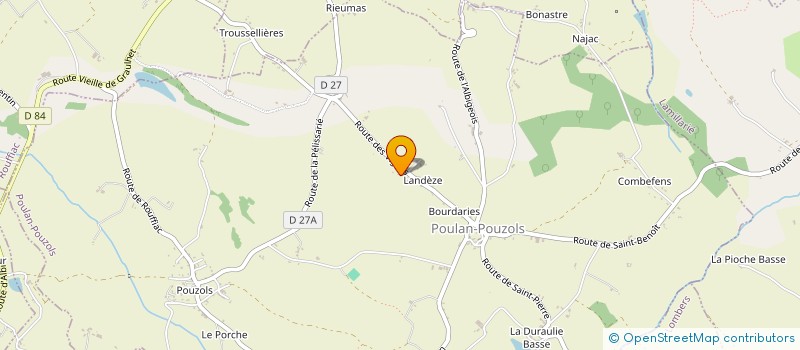 localisation de l'entreprise MADAME AURELIE BARALE  POULAN-POUZOLS