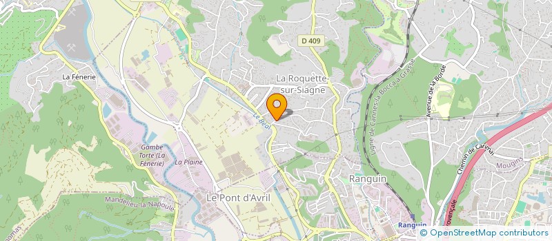 localisation de l'entreprise MADAME AURELIE BARBERIS à LA ROQUETTE-SUR-SIAGNE
