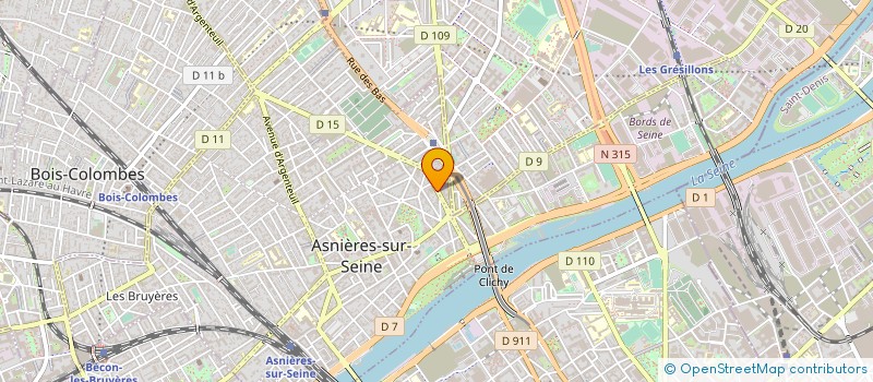 localisation de l'entreprise MADAME AURELIE BASILLE  ASNIERES-SUR-SEINE