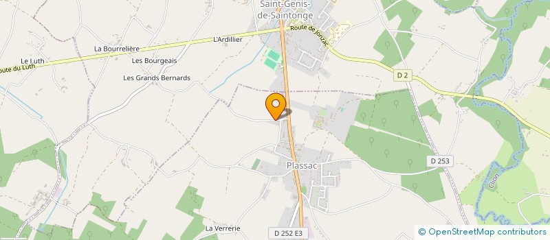 localisation de l'entreprise MADAME AURELIE BAUDRY  PLASSAC