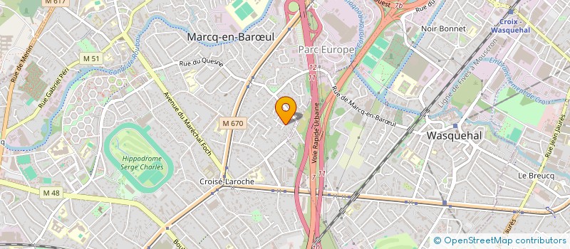 localisation de l'entreprise MADAME AURELIE BAURAIN à MARCQ-EN-BARŒUL