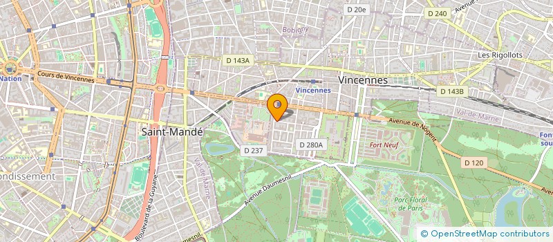 localisation de l'entreprise MADAME AURELIE BAZIN à VINCENNES