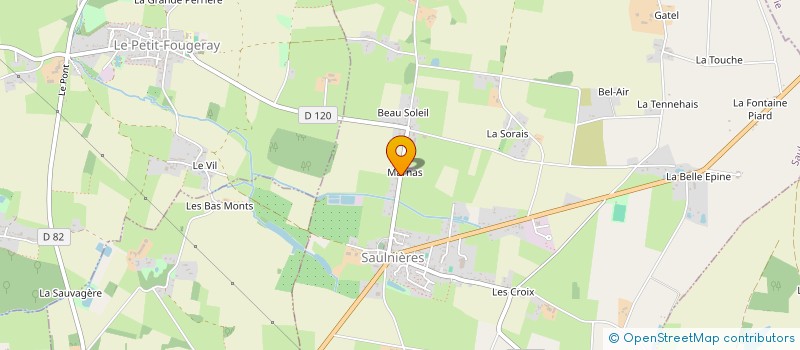 localisation de l'entreprise MADAME AURELIE BELINE à SAULNIERES