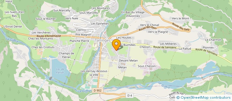 localisation de l'entreprise MADAME AURELIE BENHAIEM  TANINGES