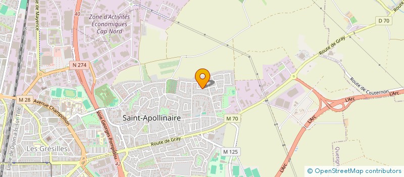 localisation de l'entreprise MADAME AURELIE BENOIT  SAINT-APOLLINAIRE