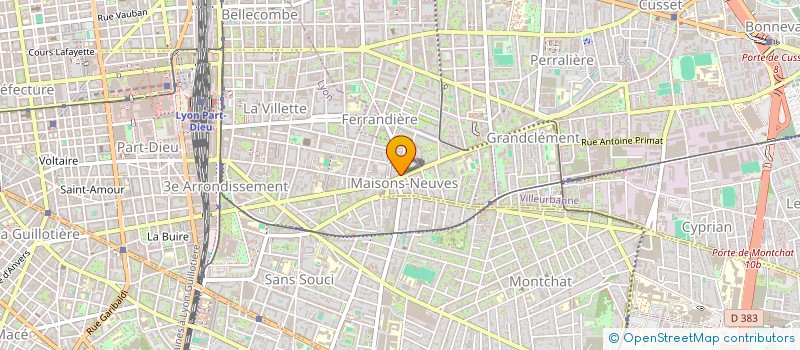 localisation de l'entreprise MADAME AURELIE BERNARD  VILLEURBANNE