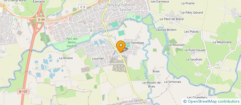 localisation de l'entreprise MADAME AURELIE BERNET  NOYAL-CHATILLON-SUR-SEICHE