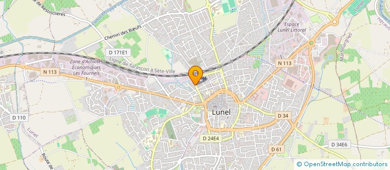 localisation de l'entreprise MADAME AURELIE BERNON  LUNEL