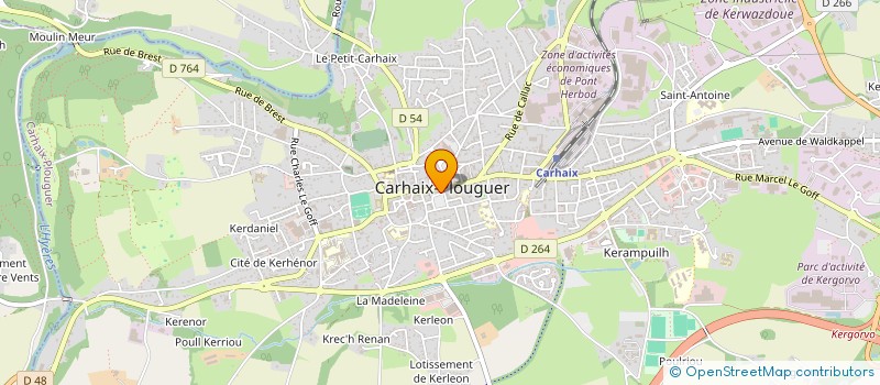 localisation de l'entreprise MADAME AURELIE BERROU à CARHAIX-PLOUGUER