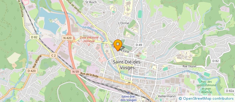 localisation de l'entreprise MADAME AURELIE BETTON à SAINT-DIE-DES-VOSGES