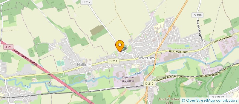 localisation de l'entreprise MADAME AURELIE BILLET  WIZERNES