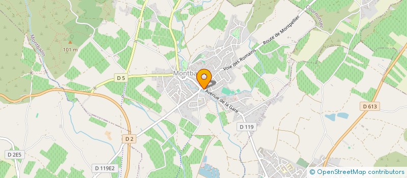 localisation de l'entreprise MADAME AURELIE BLACHE à MONTBAZIN