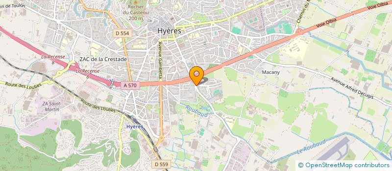 localisation de l'entreprise MADAME AURELIE BLANCHET  HYERES