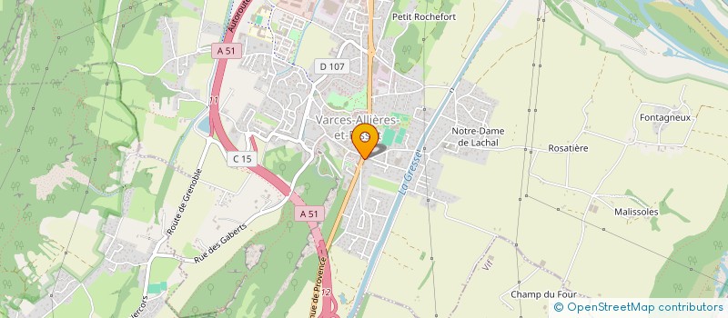 localisation de l'entreprise MADAME AURELIE BODAS  VARCES-ALLIERES-ET-RISSET