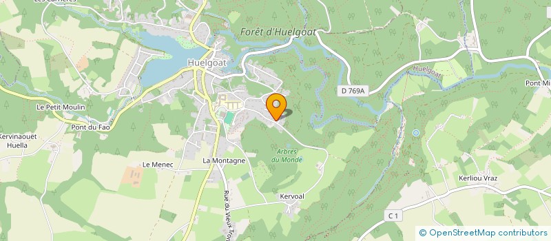 localisation de l'entreprise MADAME AURELIE BOENNEC  HUELGOAT