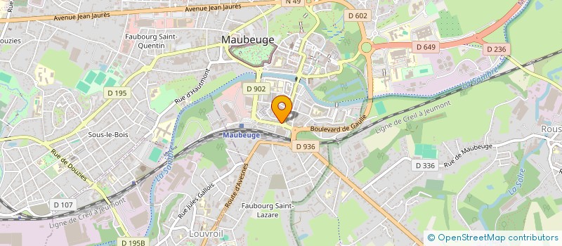 localisation de l'entreprise MADAME AURELIE BOGAERT  MAUBEUGE