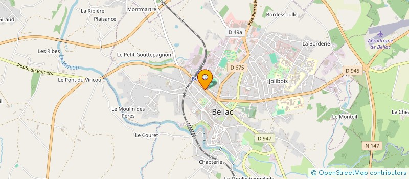 localisation de l'entreprise MADAME AURELIE BOISSONNADE à BELLAC