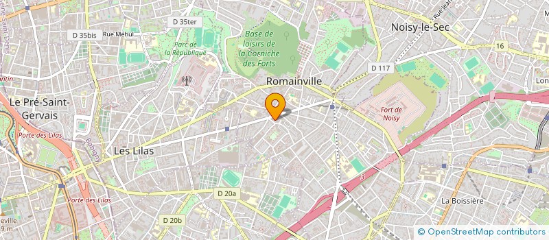 localisation de l'entreprise MADAME AURELIE BORDENAVE à ROMAINVILLE
