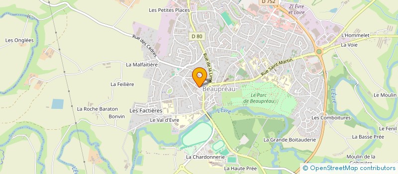 localisation de l'entreprise MADAME AURELIE BOSSARD à BEAUPREAU-EN-MAUGES