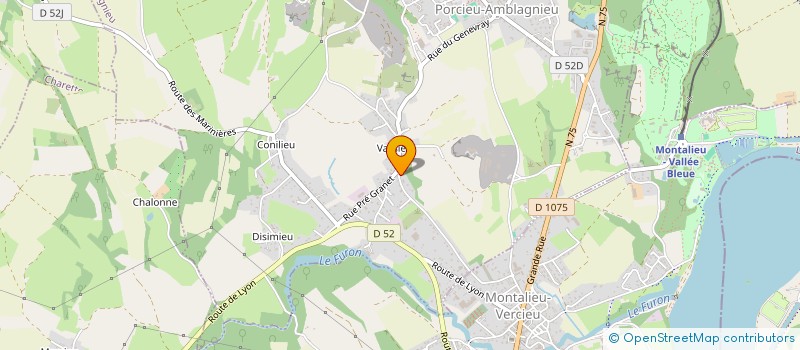 localisation de l'entreprise MADAME AURELIE BOUDAH  PORCIEU-AMBLAGNIEU