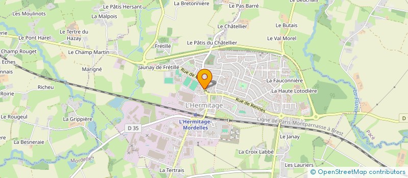 localisation de l'entreprise MADAME AURELIE BOULAIS  L'HERMITAGE