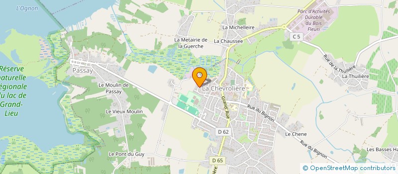localisation de l'entreprise MADAME AURELIE BOURGUET à LA CHEVROLIERE