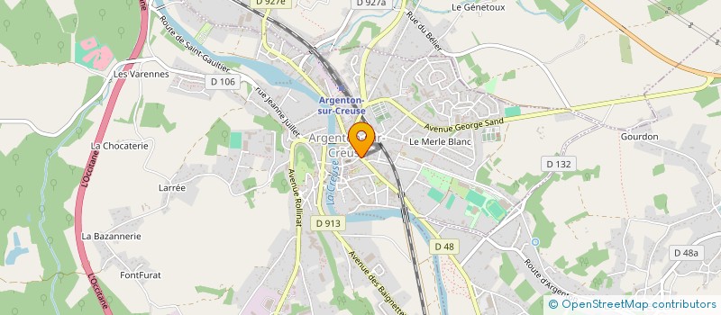 localisation de l'entreprise MADAME AURELIE BOURLIOT à ARGENTON-SUR-CREUSE