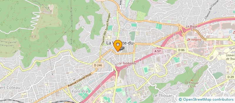 localisation de l'entreprise MADAME AURELIE BOURSIER à LA VALETTE-DU-VAR