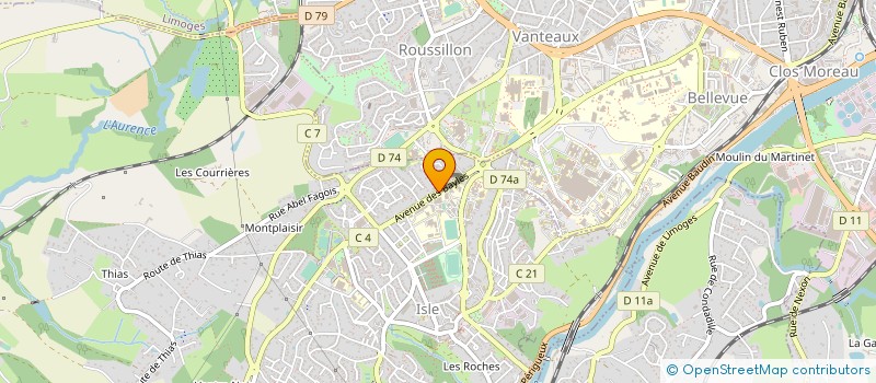 localisation de l'entreprise MADAME AURELIE BOUTAUD  ISLE