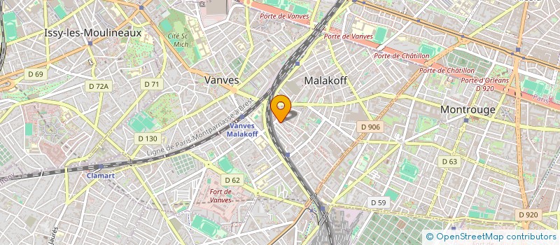 localisation de l'entreprise MADAME AURELIE BRUHIN  MALAKOFF