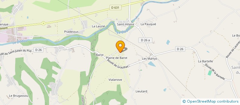 localisation de l'entreprise MADAME AURELIE CABESSUT  SAINT-JULIEN-DU-PUY