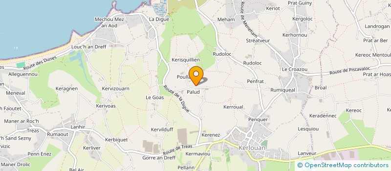 localisation de l'entreprise MADAME AURELIE CALVEZ  KERLOUAN